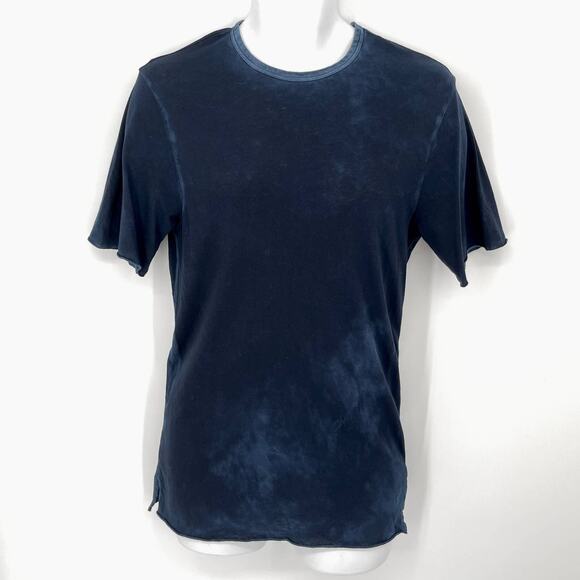 Cotton Citizen NEW Womens Short Sleeve T-Shirt S Navy Back Center Seam Raw Edges - Picture 1 of 9